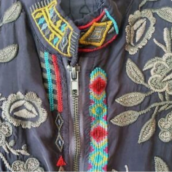 JOHNNY WAS • NWOT EMBROIDERED FLOWER MILTON CUPRA JACKET SIZE SMALL - Picture 7 of 7